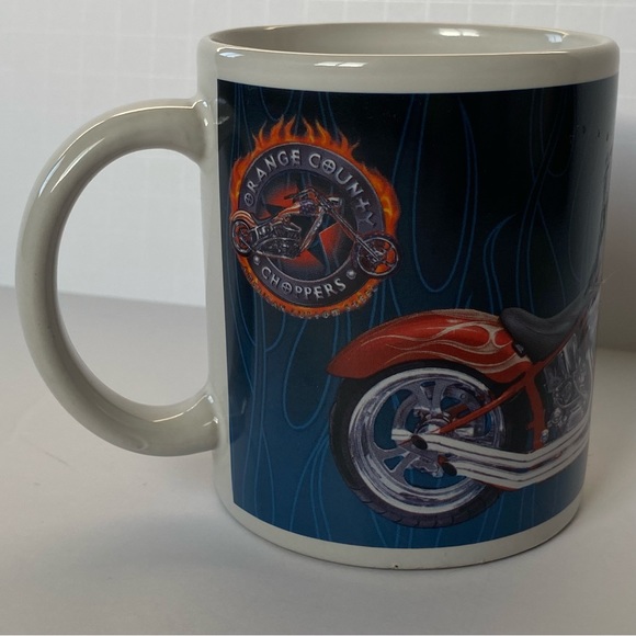 Orange County Choppers Mug Motorcycle American Custom Steel Chrome EUC - Picture 9 of 14